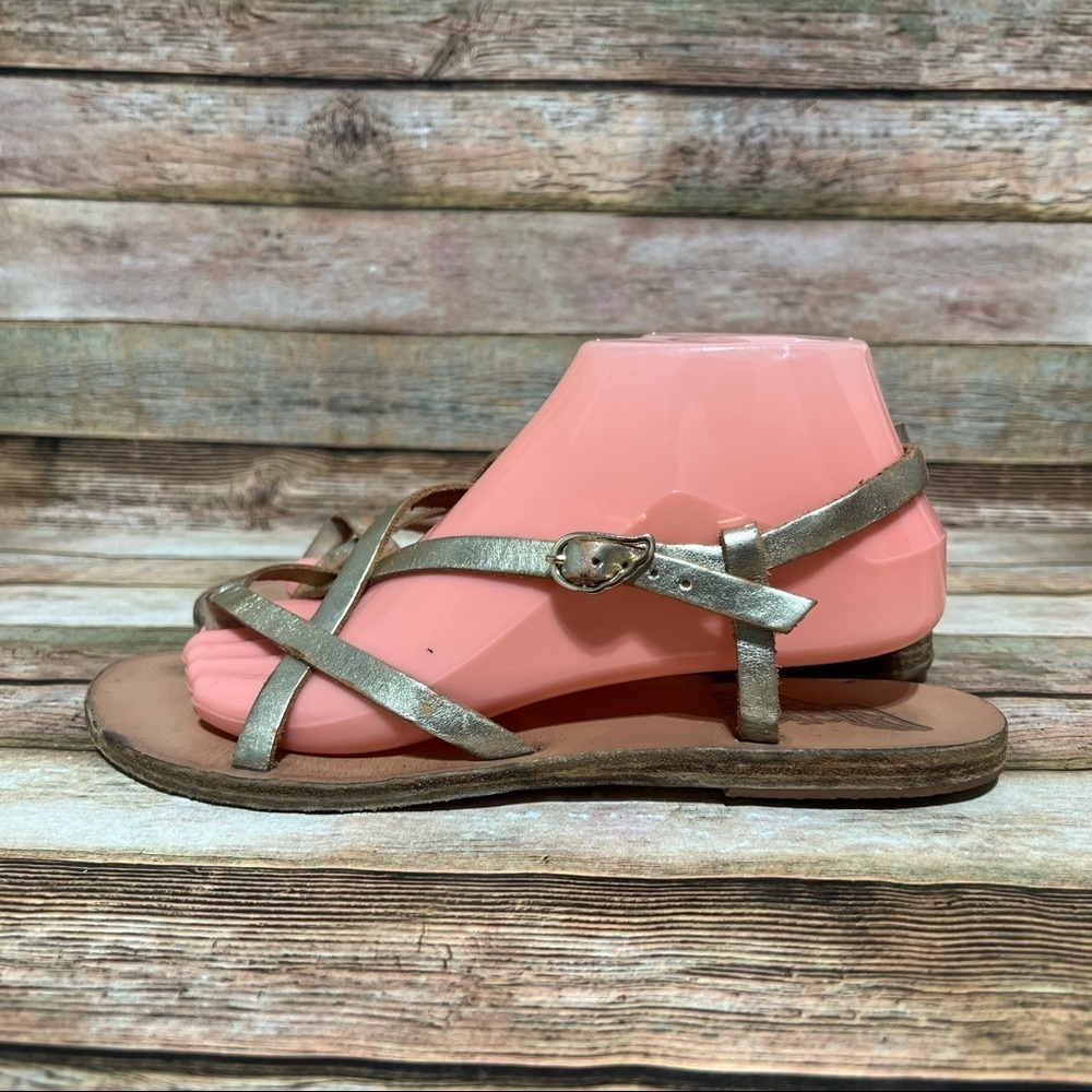Ancient Greek Sandals Gold Strap Sandals
